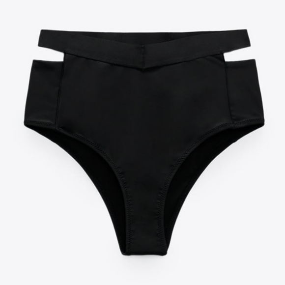 Zara Cut Out High Waist/High Leg Bikini Bottoms - Picture 2 of 8